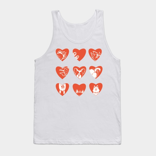 Heart Pups Tank Top by Fluffymafi